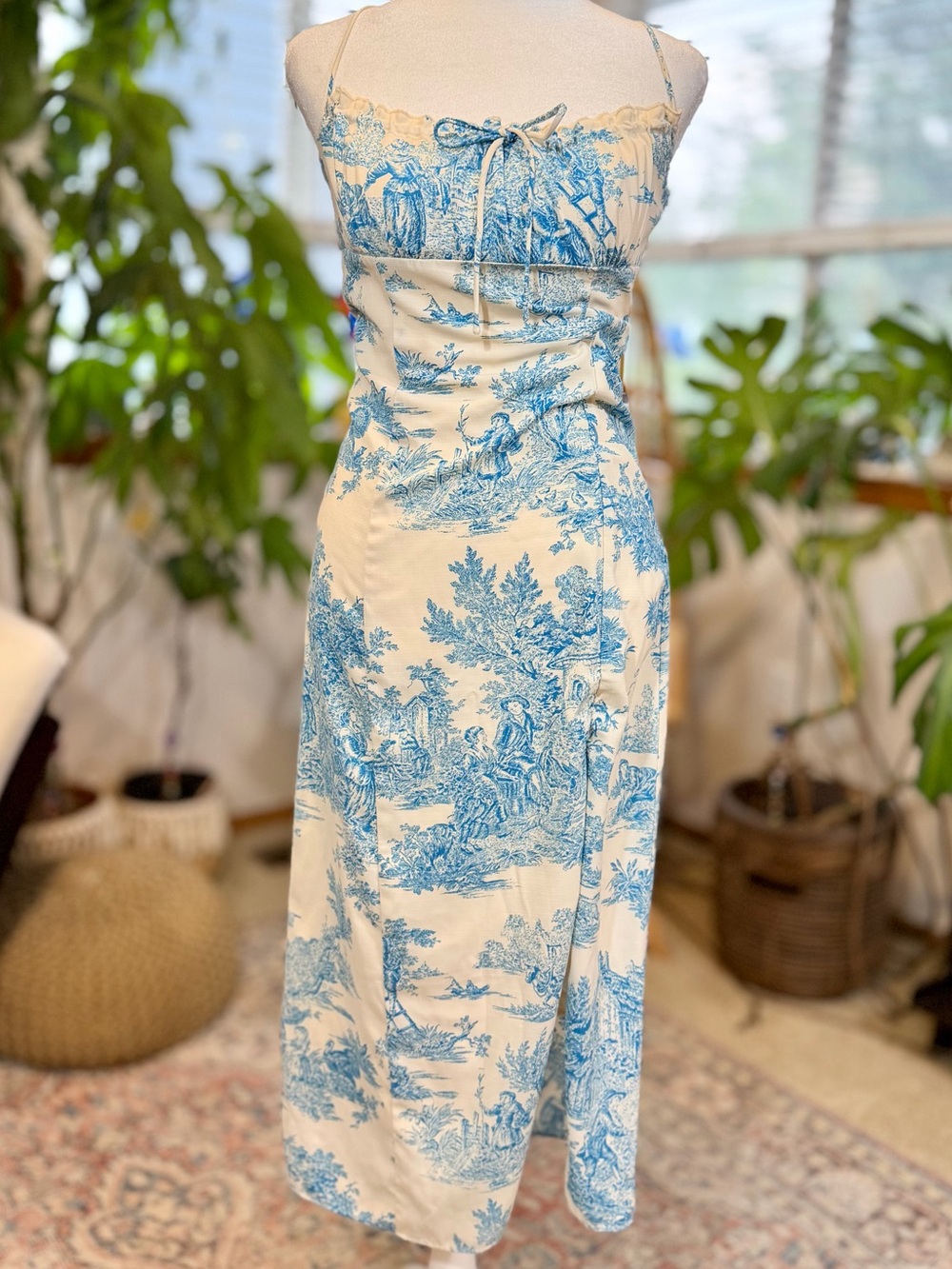 RARE Urban Outfitters April Toile Midi Slip Dress Euro Summer Sundress RUSH S - Picture 15 of 16